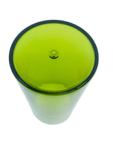 Vintage Avocado Green Plastic Glasses, Set of 5