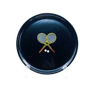 MCM Couroc Tennis Racket Resin & Brass Inlay Tray
