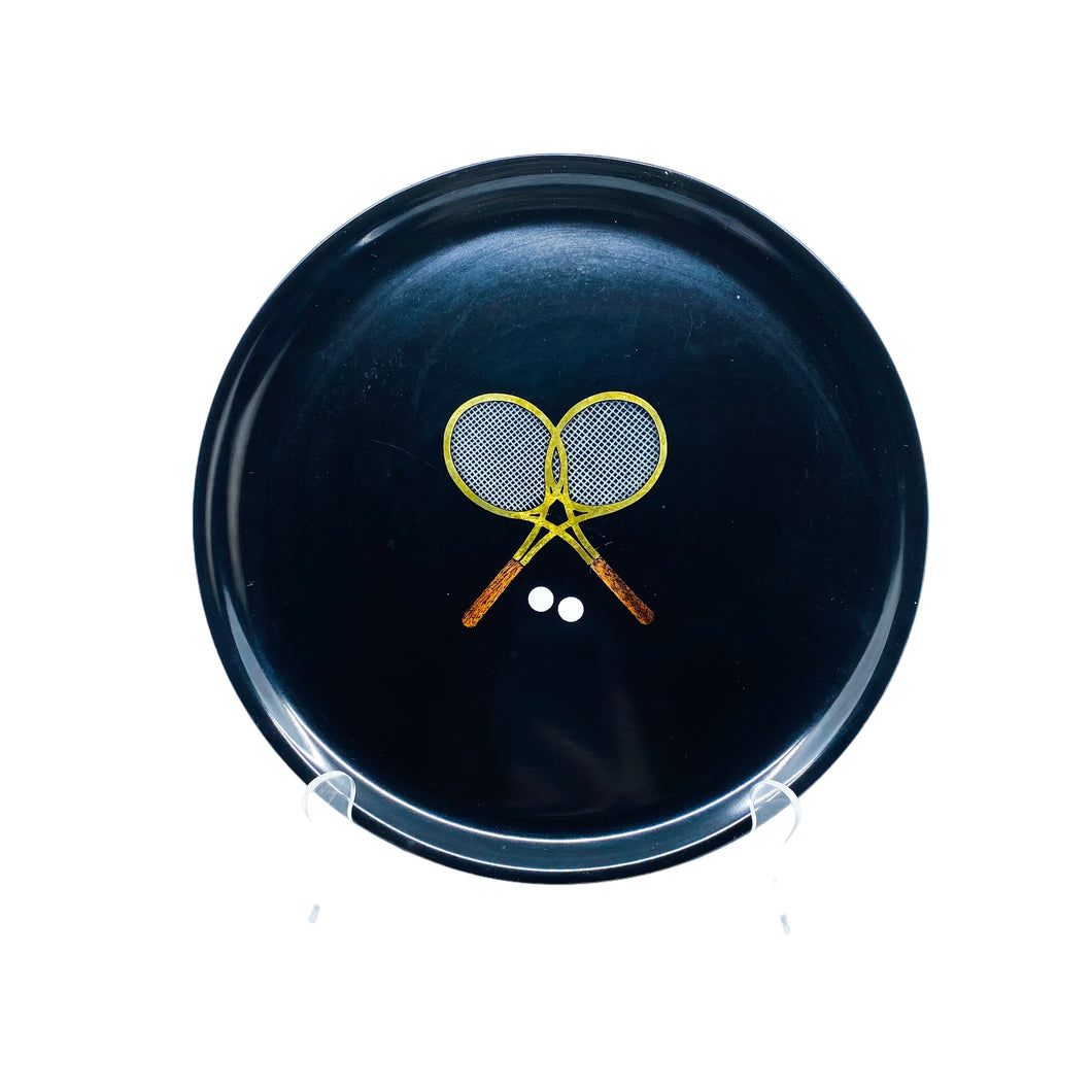 MCM Couroc Tennis Racket Resin & Brass Inlay Tray