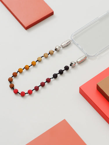 Ossa: Red Pave Disco Ball Wristlet