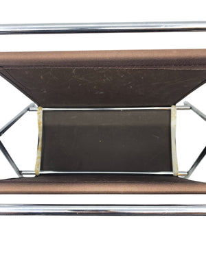 Vintage Mod Brown Magazine Rack