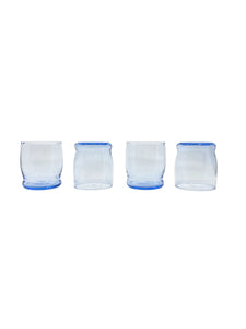 Vintage Misty Blue “Prime Time” Glasses, Set of 4