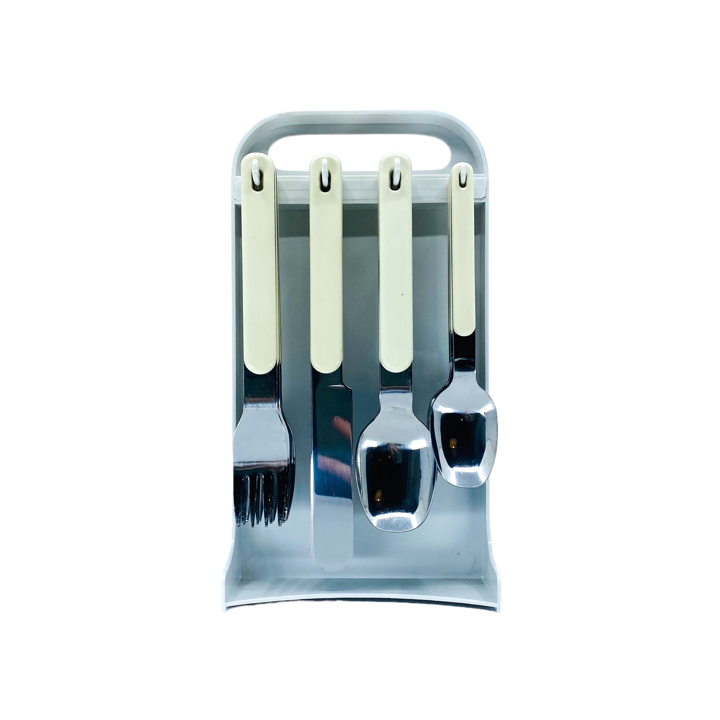 1970’s Everbrite Flatware Set, Vignelli Inspired, Set of 6