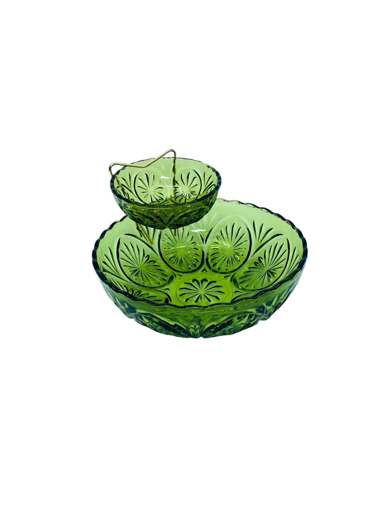 Vintage Anchor Hoking Avocado Green Chip & Dip Set