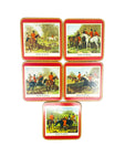 Pimpernel “Hunting Red” Traditional Coasters, Set of 6