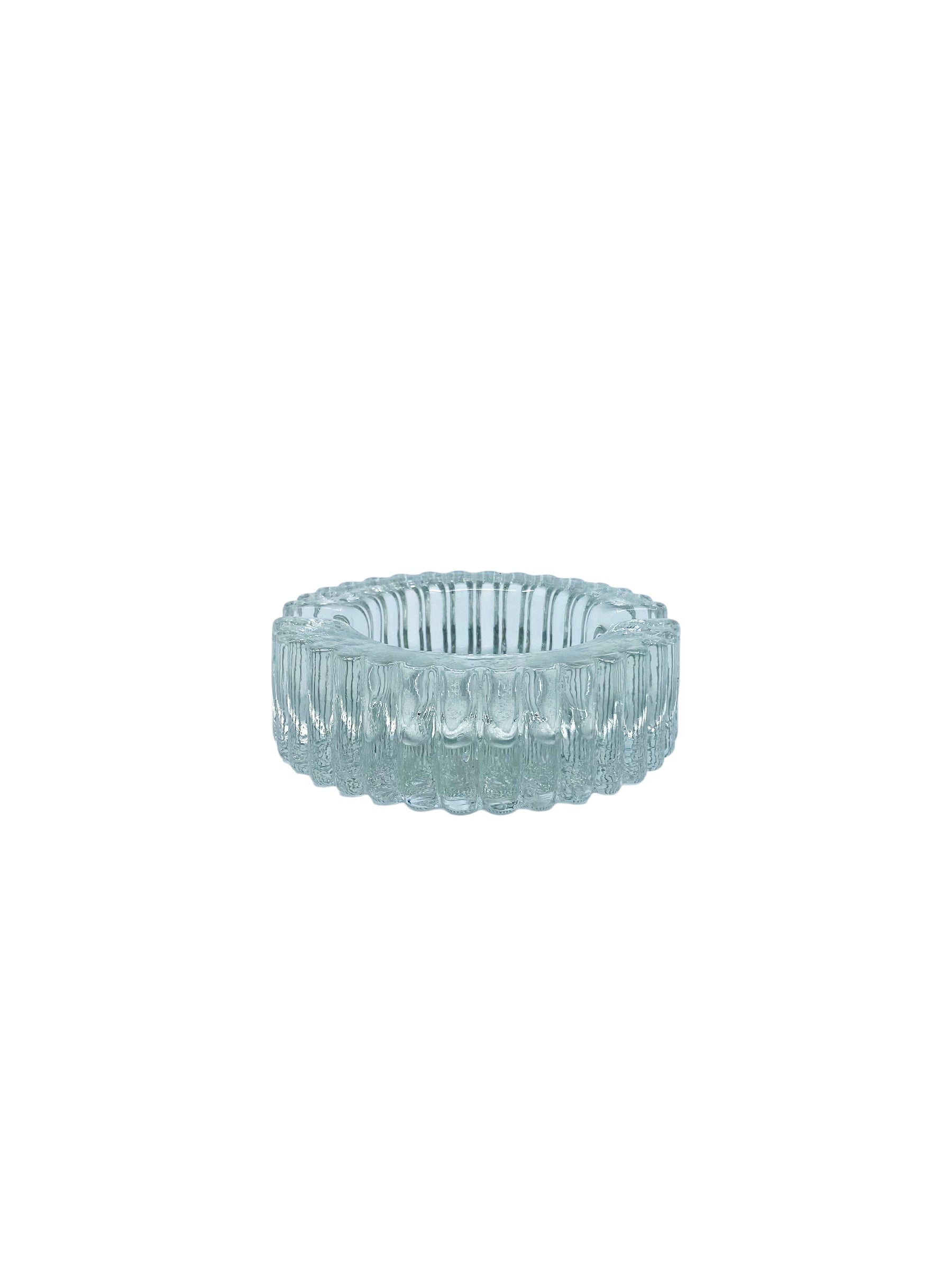 Vintage Scandinavian Art Glass Crystal Ashtray