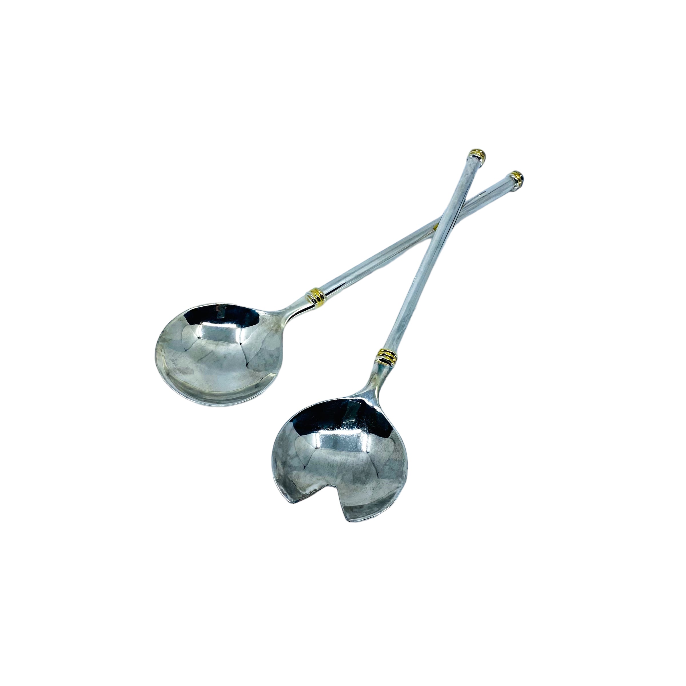 Vintage Silver & Gold Plated Serving Utensils