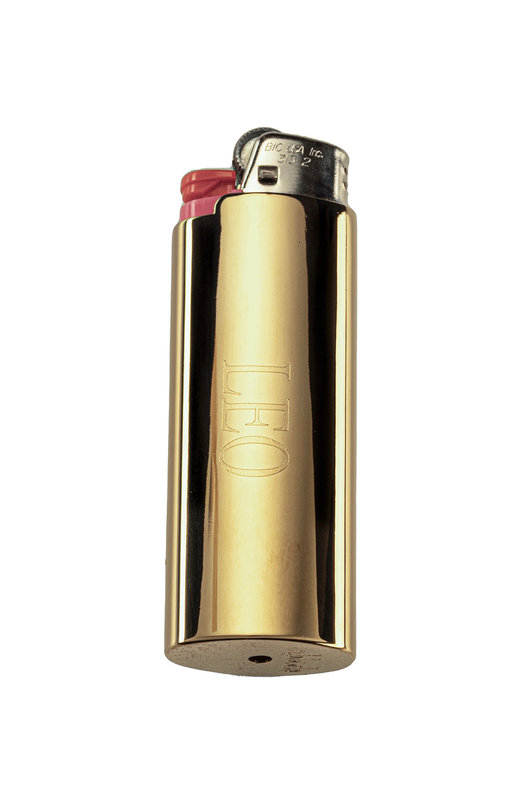 Abbode: 14kt Gold Plated Zodiac Lighter Case, Leo