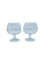 Vintage 1950’s Crystal Etched Starburst Brandy Sniffers, Set of 3