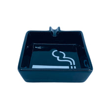 Vintage Black Ceramic Ashtray