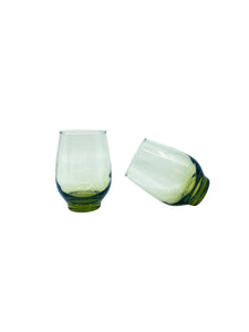 Vintage Libbey Avocado Green Temp Glasses, Pair