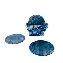 Black Marble Coaster Set, Set of 6