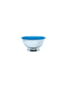 Reed & Barton 101 Blue Enamel and Silverplate Round Bowl