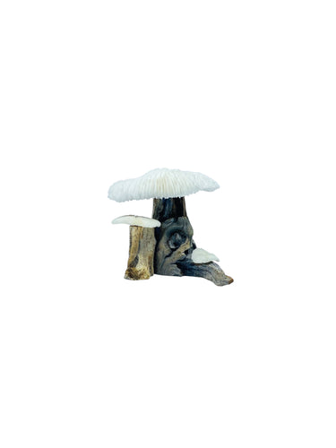 Vintage Coral & Driftwood Mushroom Sculpture