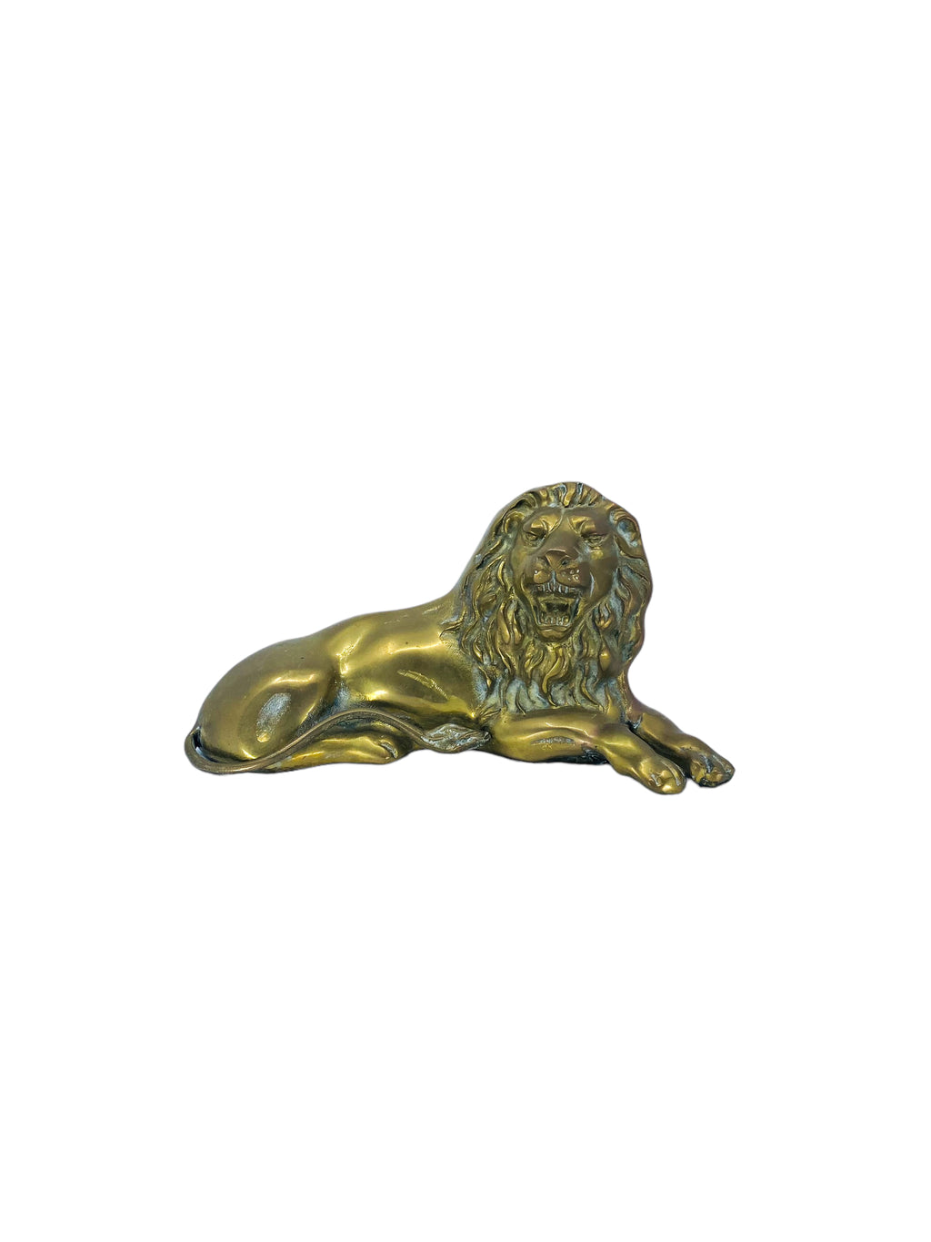 Solid Brass Laying Lion