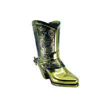 Vintage Brass Cowboy Boot Vase / Planter