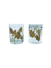 Vintage Georges Briard Textured Iris Lowball Glasses, Pair