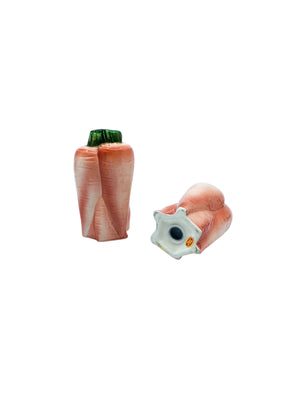 Vintage Ceramic Carrot Salt & Pepper Shakers, Japan