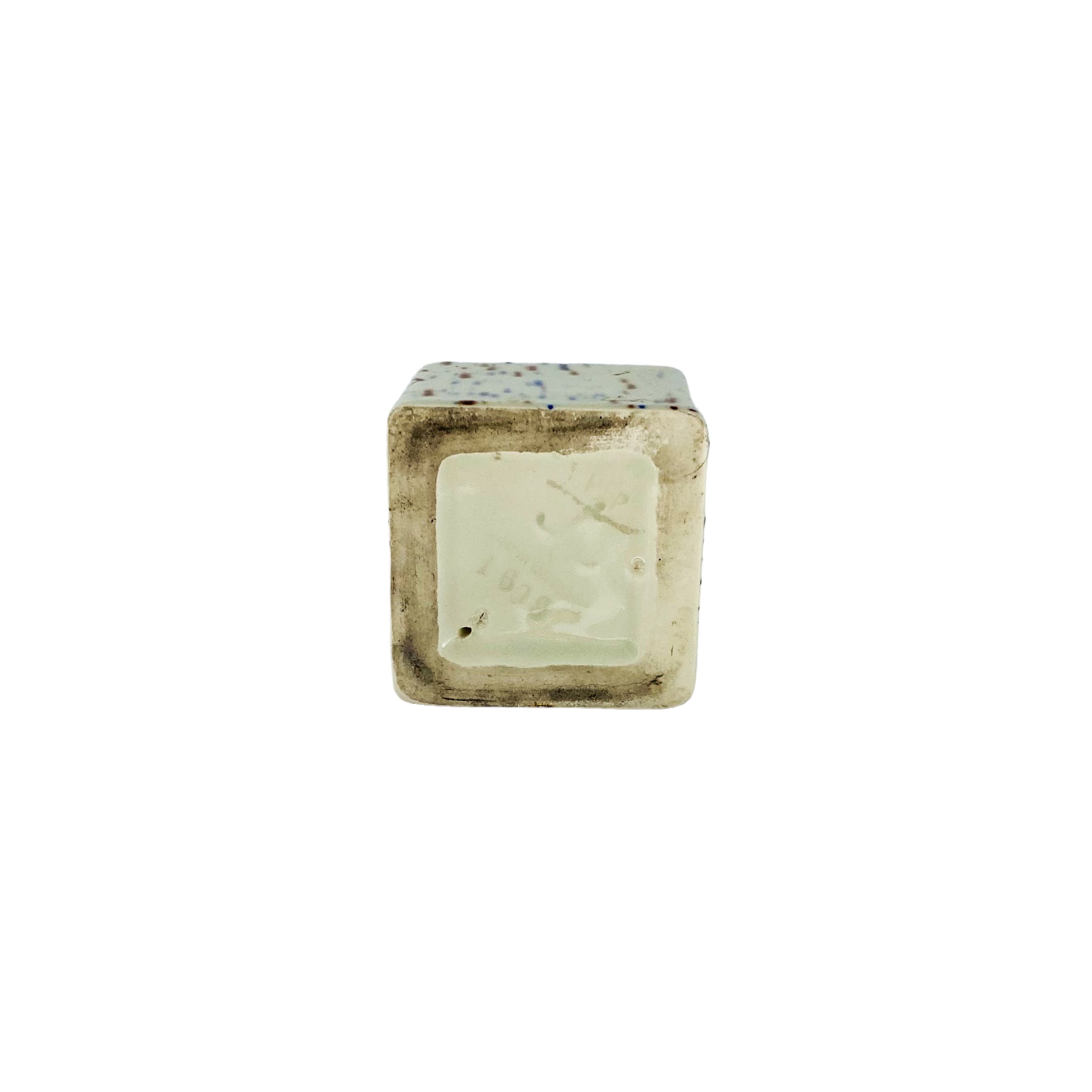 Vintage Speckled Ceramic Square Ring Drop, Germany