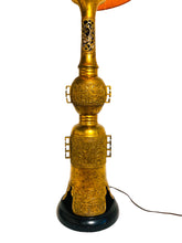 1950s Hollywood Regency James Mont Attributed Asian Brass Table Lamp, Local Pick Up Only**