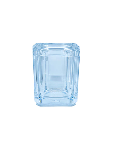 1970’s Alessando Albrizzi Italy MCM Lucite Square Faceted Ice Bucket