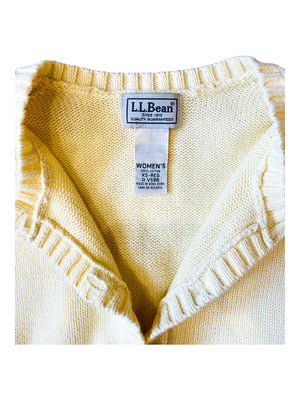 Women’s LL Bean Canary Yellow Cardigan