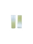 Vintage Federal Glass Yellow Ombre Tallboys, Pair