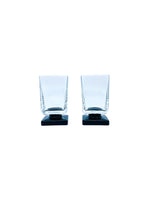 Vintage DiSaronno Black Pedestal Glasses, Pair