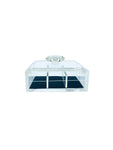 Vintage Lucite & Felt Sectioned Jewelry Box