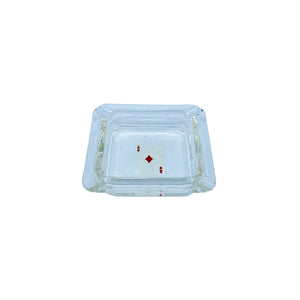 Vintage Ace of Diamonds Glass Ashtray