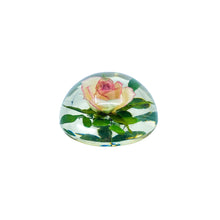 Floral Rose Lucite Paperweight
