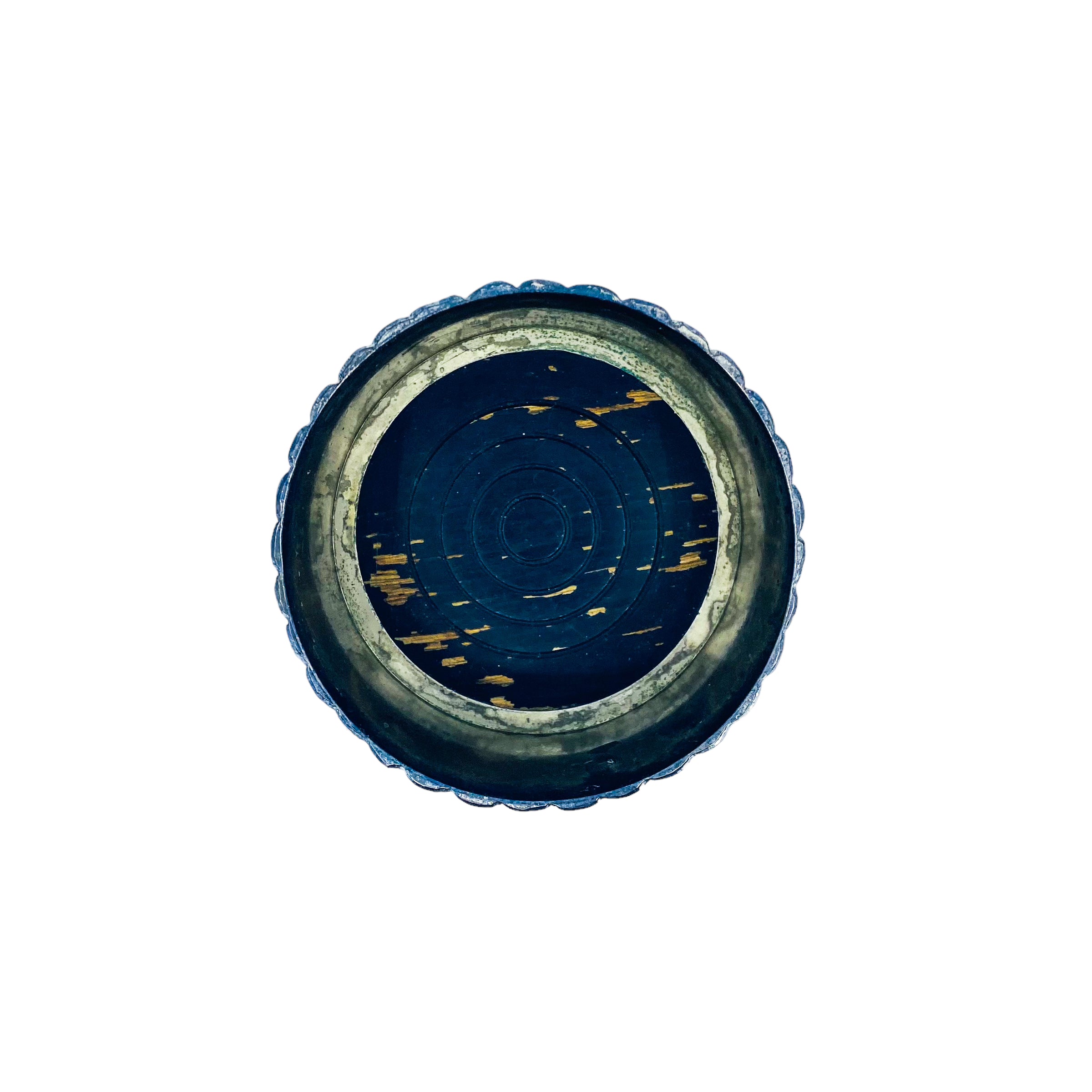 Silver Bamboo Trim Bottle Coaster