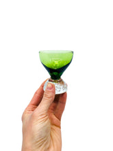 Vintage 1970’s Multicolor Bubble Stem Cordial Glasses, Set of 8