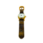 Vintage Handmade Wooden Wristwatch Clock