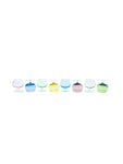 Vintage Mini Multi-Colored Hand Blown Brandy Snifters, Set of 8