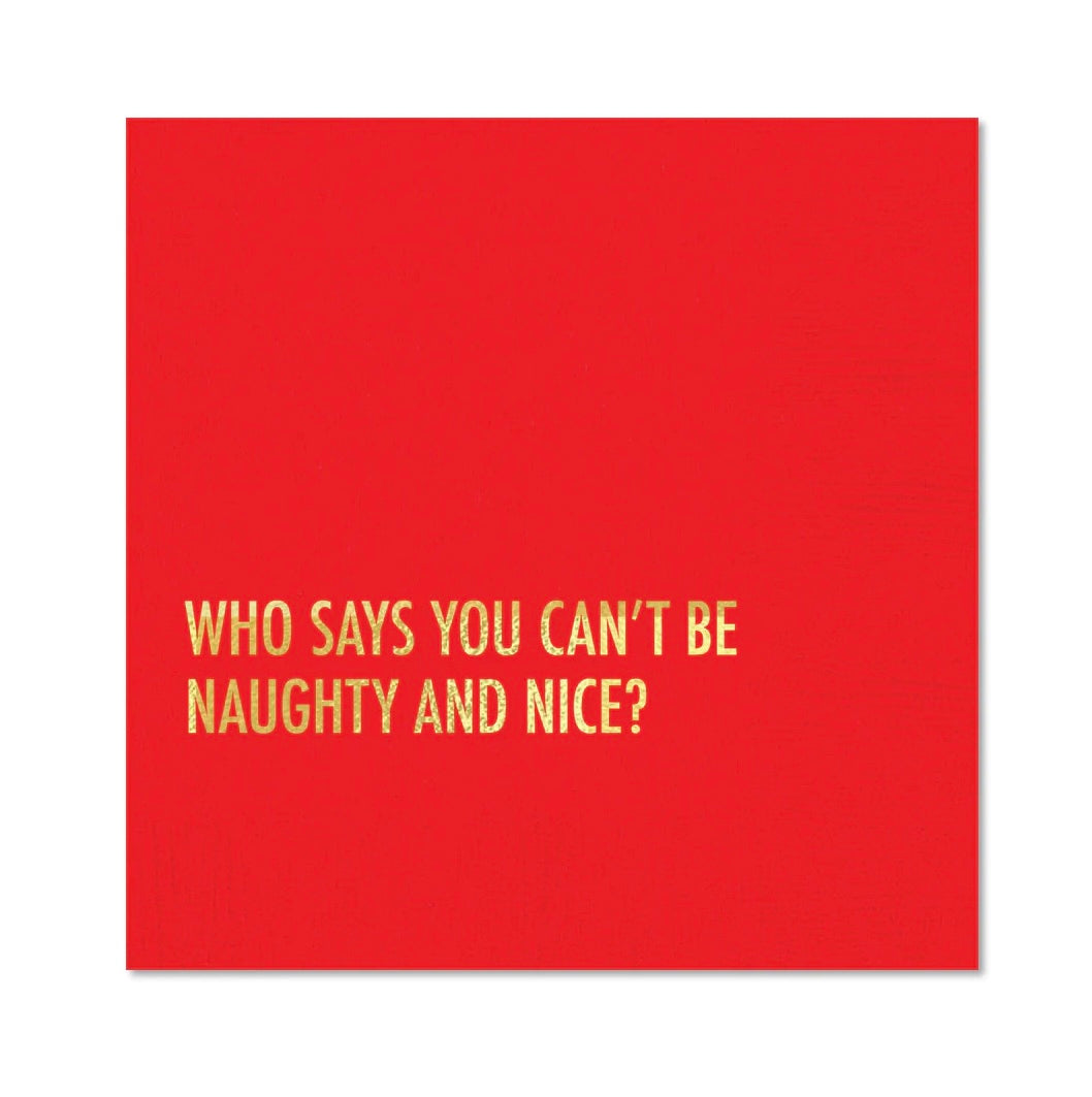 Naughty Nice Holiday Napkins