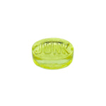 Vintage Yellow “JUNK” Glass Paperweight