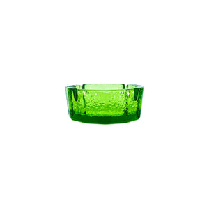 Bamboo Shaped Green Glass Ashtray