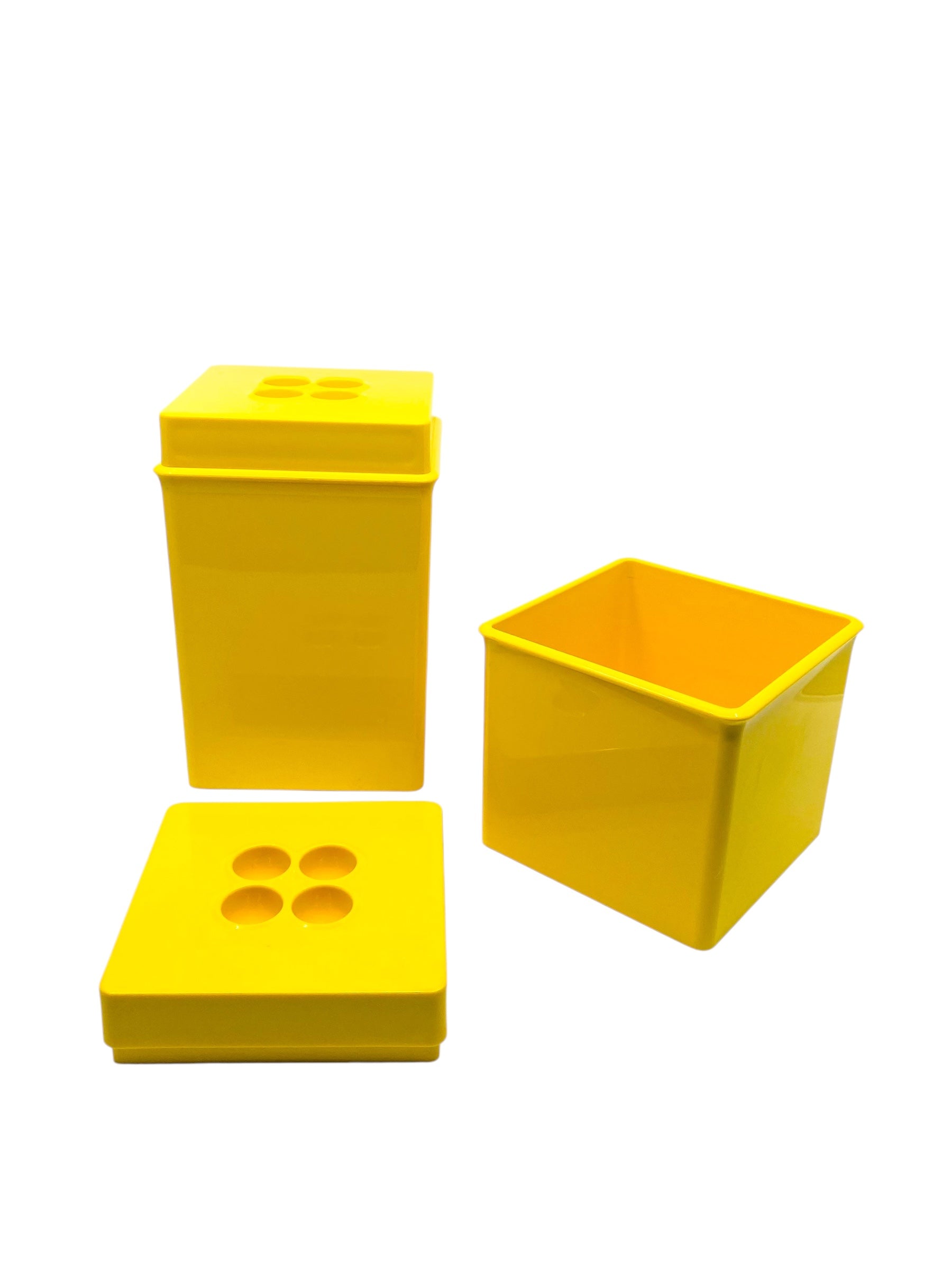 Vintage Dansk Gourmet Designs Yellow Mod Canisters, 1 Set Available