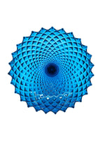 Westmoreland Blue Glass Sawtooth Diamond Point Footed Bowl