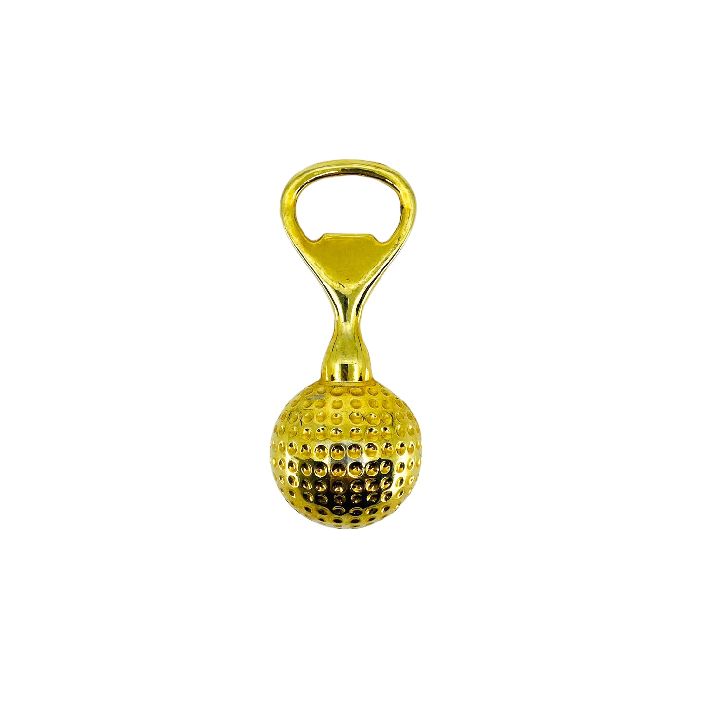 Vintage Solid Brass Golf Ball Bottle Opener