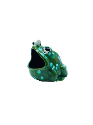 Vintage Ceramic Spotted Frog Sponge Holder