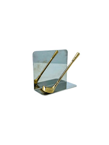 Brass & Chrome Golf Club Letter Holder
