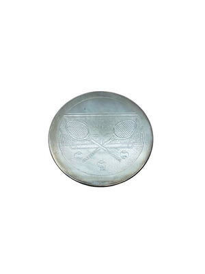 Vintage Silver-plate Tennis Racket Coaster Set, Set of 6