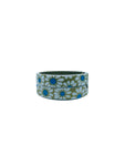 1960’s Daisy Flower Power Green Ashtray, Pair