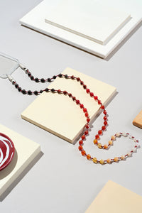 Ossa: Red Agate Ombre Gem Crossbody