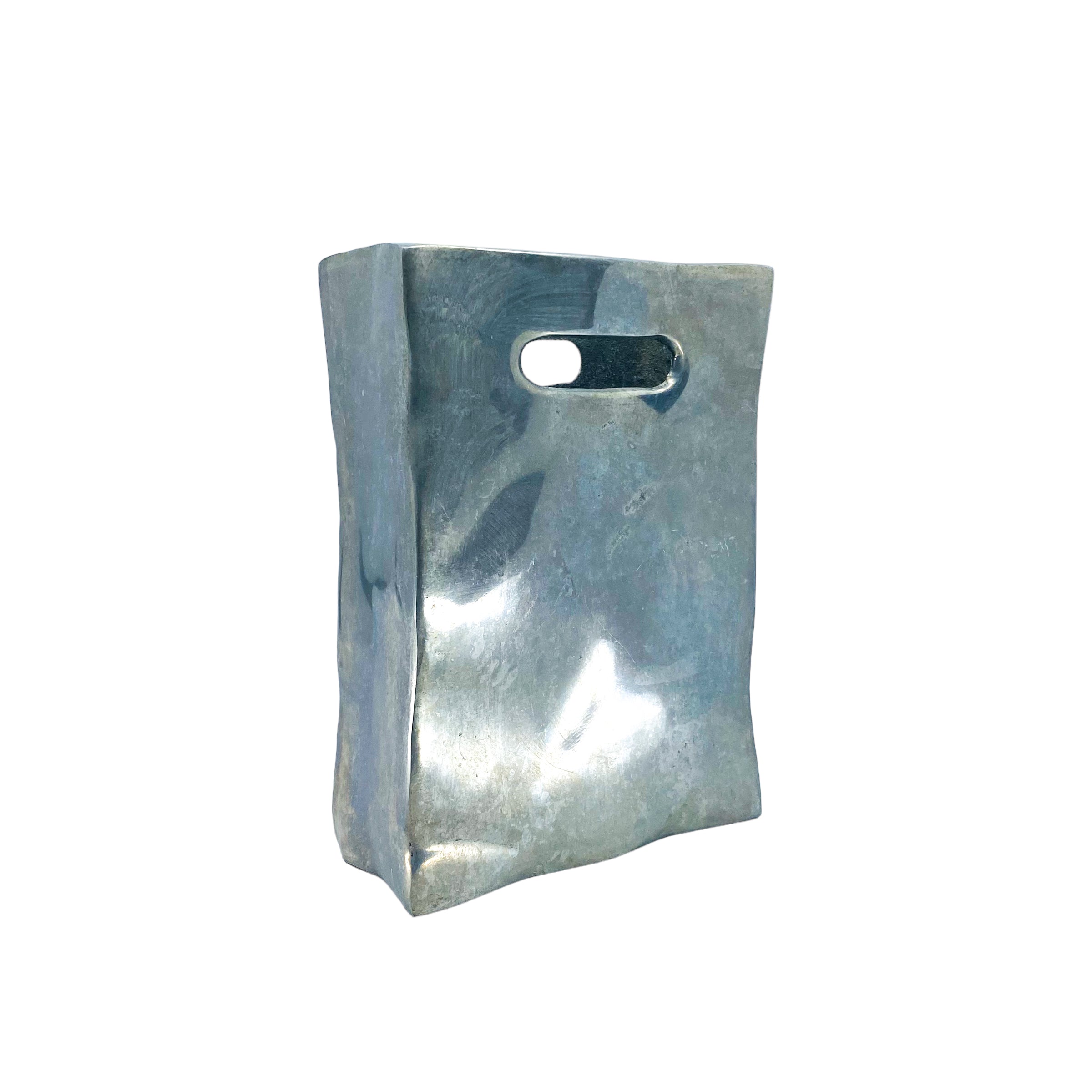 Metal Paper Bag Vase