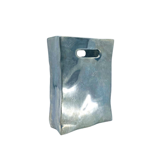 Metal Paper Bag Vase