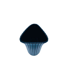 Vintage Black Milk Glass Waffle Print Vase