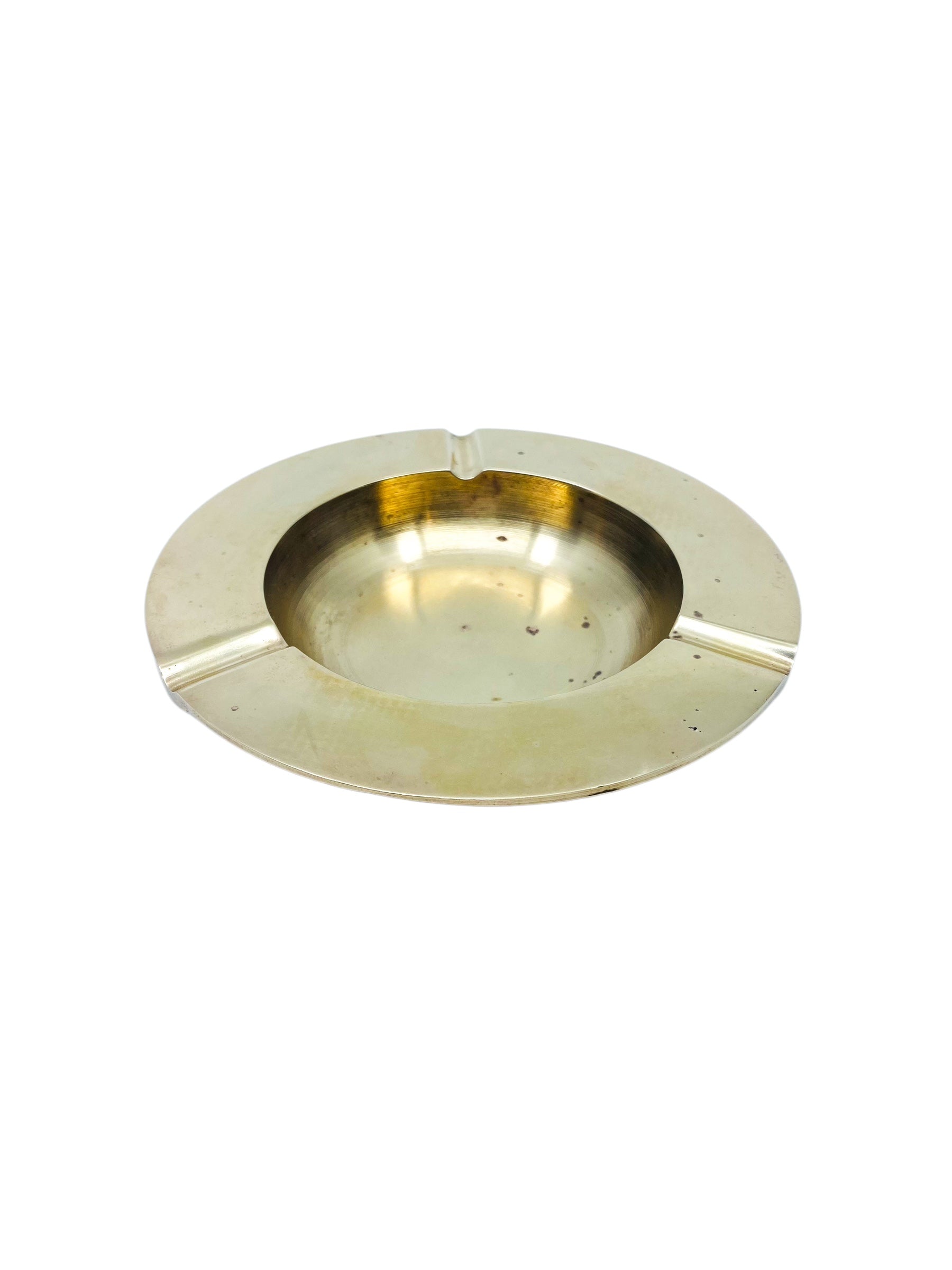 Vintage Heavy Solid Brass Ashtray